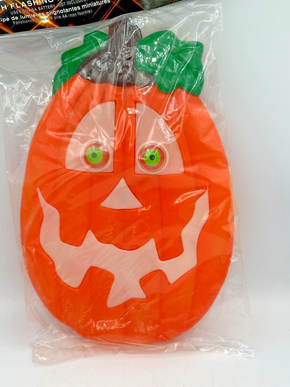 Vtg Mr Glow N Pumpkin Twinkle Halloween Flashing Eyes Lights Jack o Lantern